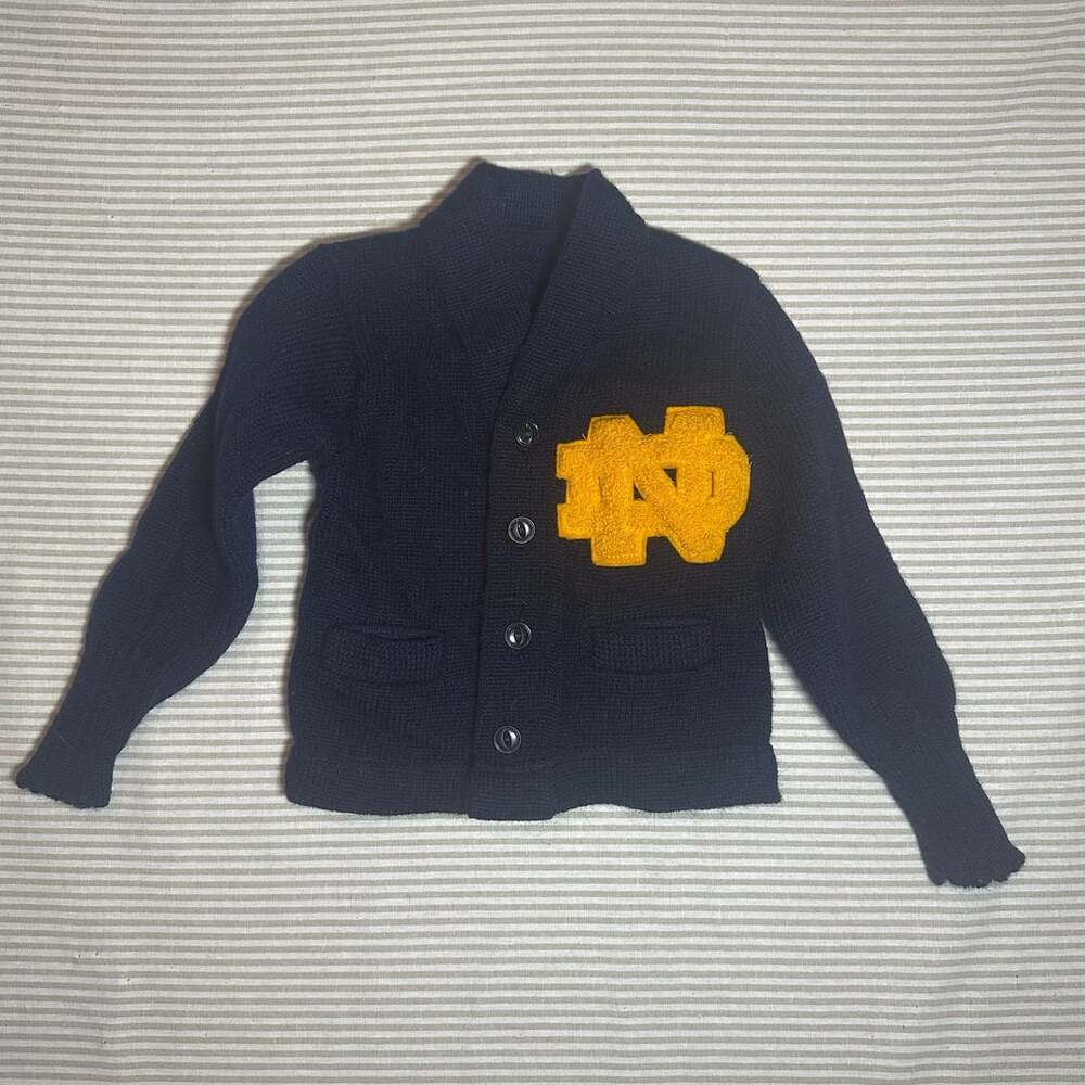 Baby Vintage Notre Dame Fighting Irish Cardigan Sweater